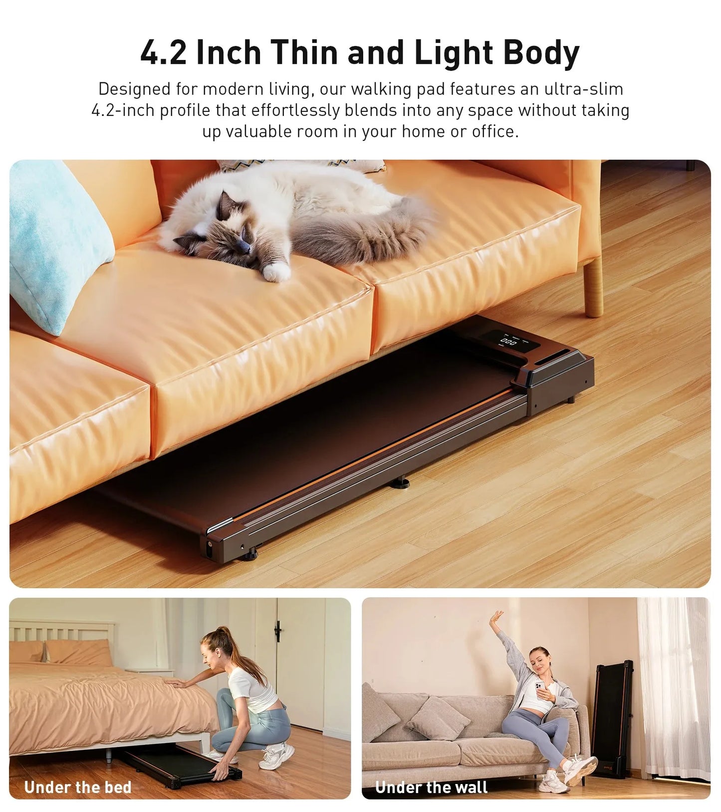 T2 Home Walking Pad Treadmill Ireland | 2.5HP Compact Electric | Affordable Home Fitness