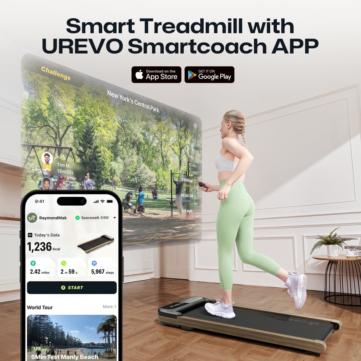 Experience the UREVO SpaceWalk E4 Treadmill: Your Perfect Workout Companion! - Walking Pad IE - Ireland