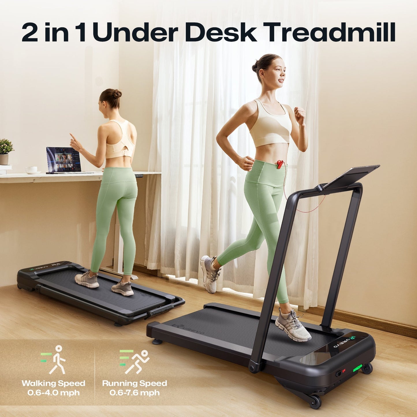 UREVO Strol 2S Pro Folding Treadmill - Your Ultimate Fitness Companion! - Walking Pad IE - Ireland