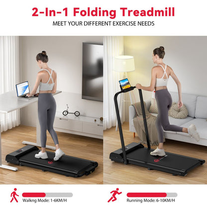 Compact C1 Folding Treadmill - Adjustable Speed 1-10 KM/H for Your Home Workout