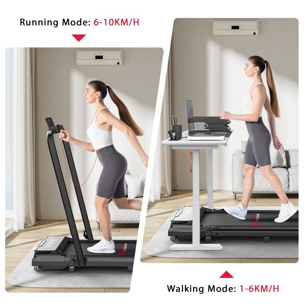 Compact Q2 Pro Folding Treadmill – Adjustable Speed Range of 1 - 10 KM/H - Walking Pad IE - Ireland