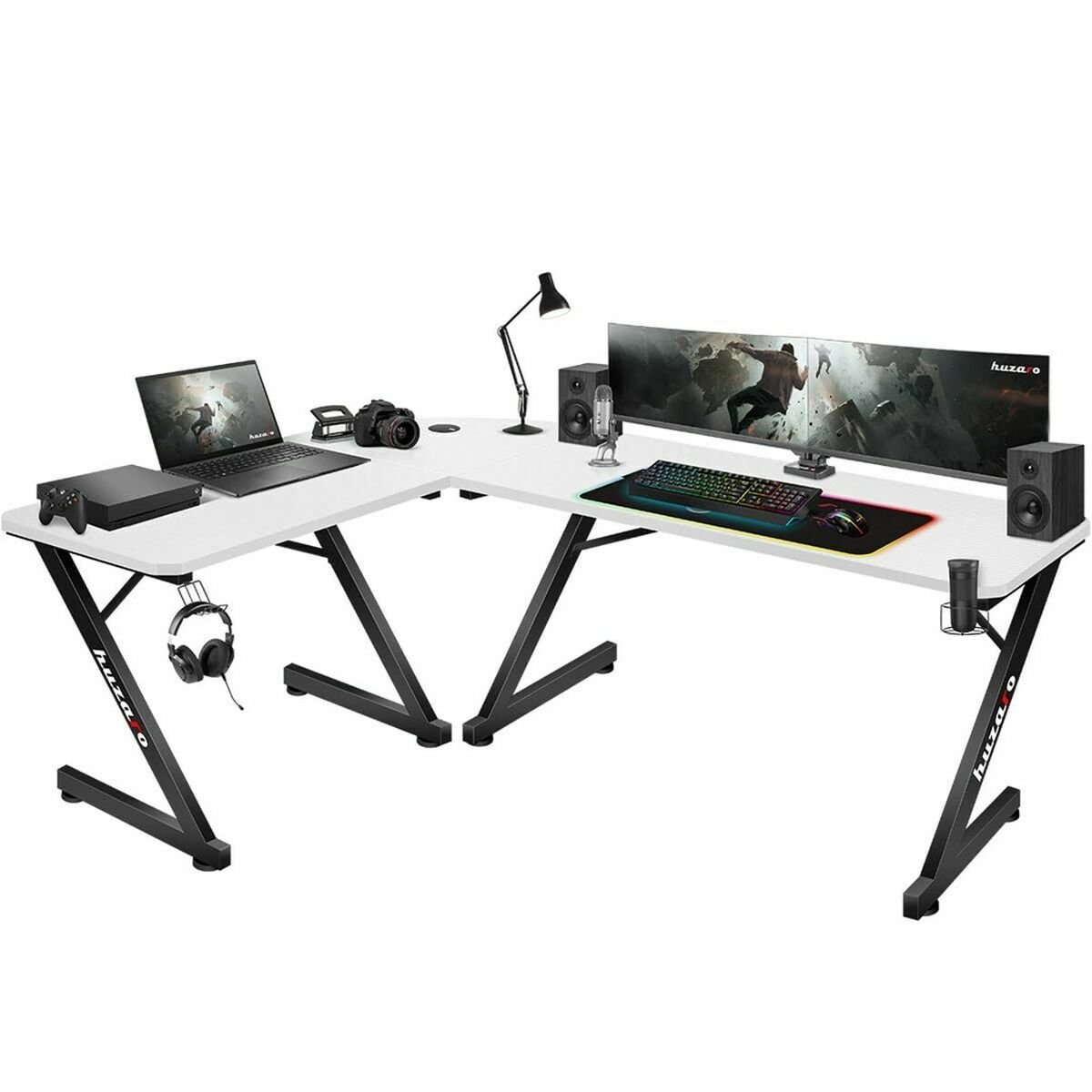 Desk Gaming Huzaro HERO 7.0 White Metal (Refurbished A) - Walking Pad IE - Ireland