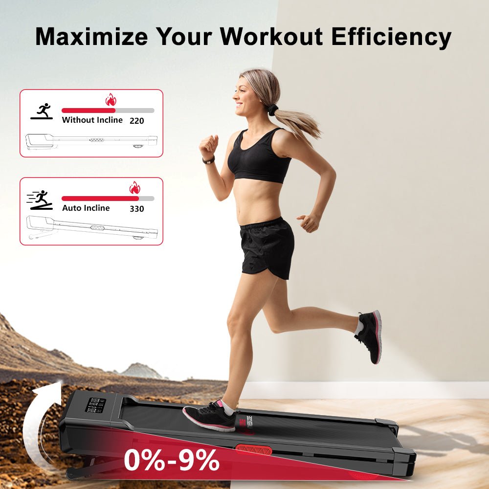 Homefitnesscode Y1 Treadmill: 0 - 9% Auto Incline & Adjustable Speed from 1 - 10 KM/H - Walking Pad IE - Ireland
