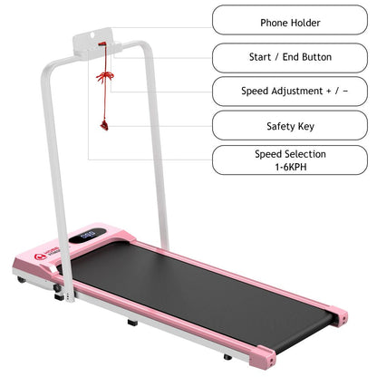 Compact Folding Treadmill S1 - Adjustable Speed 1-6 KM/H for Convenient Home Workouts