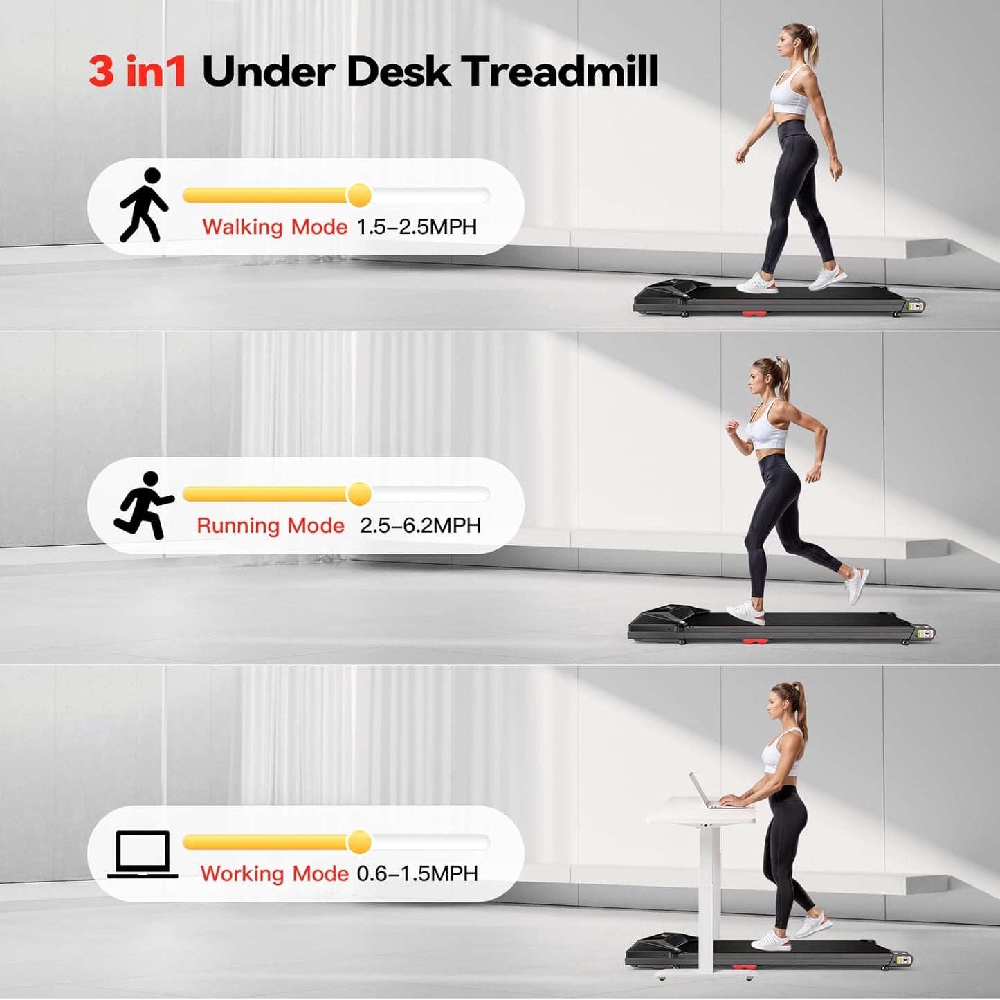 Sperax Deluxe Deck Treadmill - Elevate Your Fitness Journey! - Walking Pad IE - Ireland